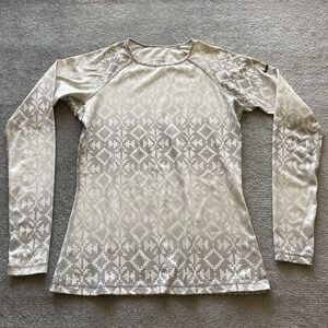 Nike Pro Dir-Fit Hyperwarm Long Sleeve Fleece Lined Womens 485692‎ Medium White